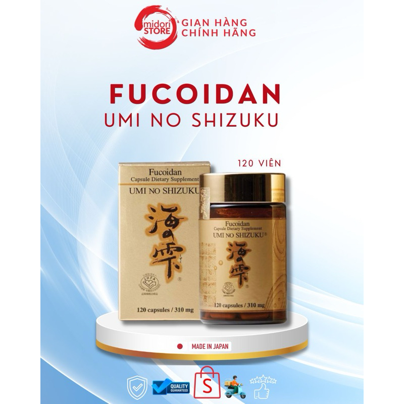 Hộp Tảo Fucoidan UMI no SHIZUKU-120 viên - NỘI ĐỊA NHẬT BẢN