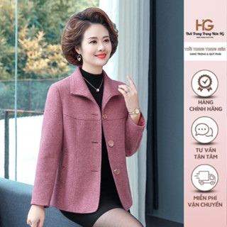  Áo Khoác Dạ Nữ Trung Niên đẹp kiểu dáng thanh lịch Món quà ý nghĩa tặng mẹ  M201  