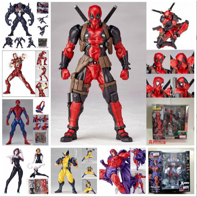Mô hình Deadpool Spider-Man Red Venom Massacre phong cách Yamaguchi Figure hành động