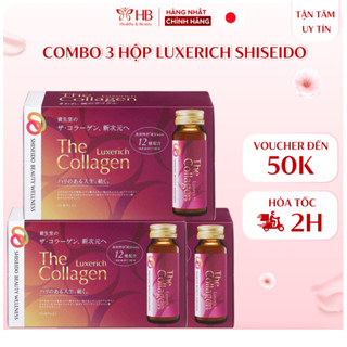 Liệu Trình 3 Hộp The Collagen Luxerich Shiseido Nhật Bản, Collagen Exr mẫu mới