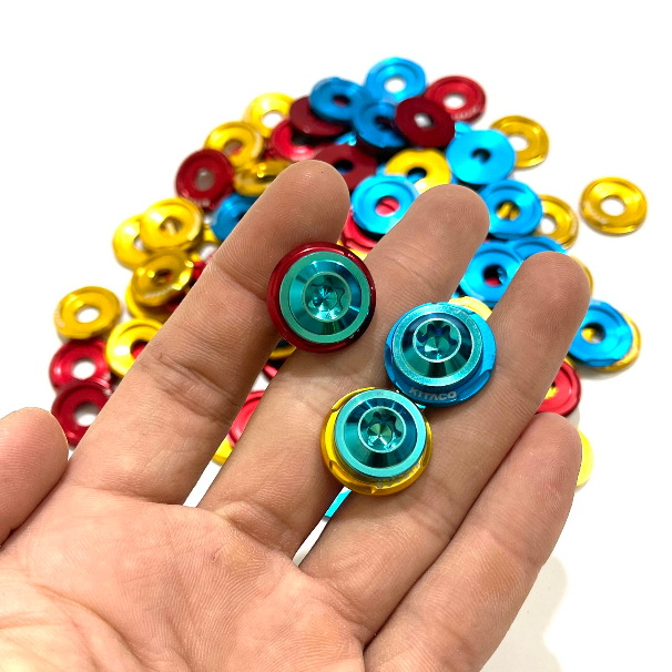 Lông Đền Nhôm Kitaco Gắn Cho Các Loại Ốc 6li Đầy Đủ Các Màu