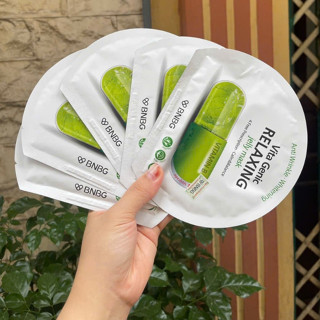 Mặt Nạ BNBG Xanh Lá  Vita Genic Relaxing Jelly Mask Vitamin B Hỗ Trợ Phục Hồi Da 30ml [HỘP 10 MIẾNG]