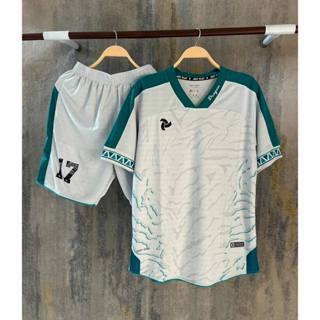 Bộ quần áo bóng đá xoáy xám in tên số theo yêu cầu-Áo bóng đá,đồ đá banh chất liệu thun