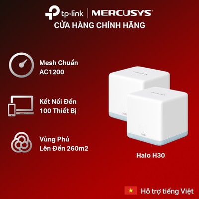 [Hỏa tốc] Hệ Thống Wifi Mesh Mercusys Halo S12 / H30 Chuẩn AC1200 Dành Cho Gia Đình