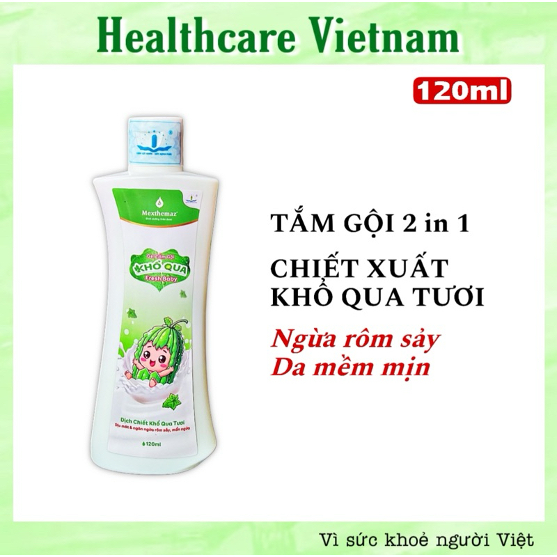 Gel Tắm Gội Fresh Baby Tâm Dược Chiết Xuất Từ Trái Khổ Qua Tươi Chai 120ml