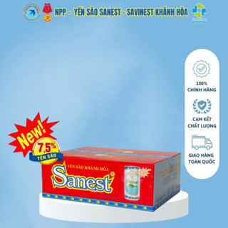 Nước Yến Sào Khánh Hòa Sanest (7,5%)Lon 190MlGIÁ RẺThùng 30 Lon ( Kiêng) - 003T30