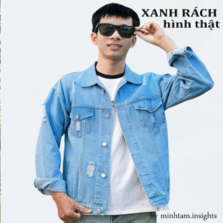 Áo khoác jean nam 5030 form body suông cực đẹp size 40-72kg mới ra tại BB Jeans