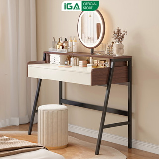  Bàn trang điểm kèm gương đèn LED thông minh thương hiệu IGA - Gm175 