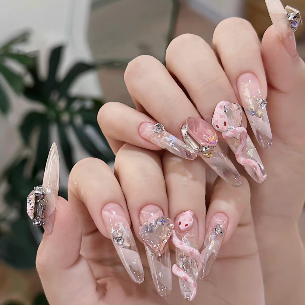 Ảnh 6 của Móng tay giả BEABIAI Nailbox thủ công tinh xảo, kiểu dáng mắt mèo, gắn charm sang chảnh