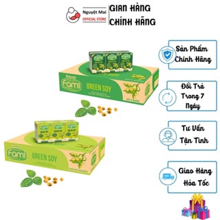 Thùng sữa đậu nành Fami Green Soy rất ít đường/ không bổ sung đường (Thùng 36 hộp x 180ml)