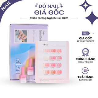 Sơn thạch Milan 12 màu tone thạch hồng và thạch nâu - Set sơn thạch 12 màu (Kèm bảng màu)