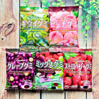  Kẹo Dẻo Trái Cây Nhật Bản  Kasugai  vị Dâu   Nho Đỏ   Kiwi   Đào  102G - 107G  