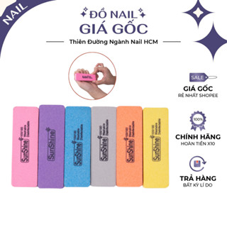 Phao mịn chà móng (buffer cát mịn) nhiều màu sắc hình chữ nhật dễ cầm chuyên dụng cho dân làm móng