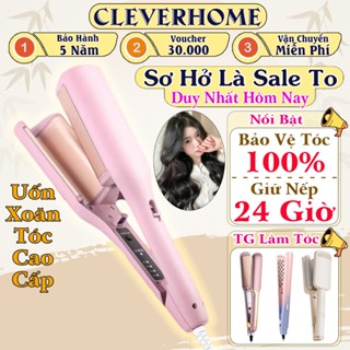 Máy uốn tóc tự động hippie, máy làm xoăn sóng nước size 32 chỉnh nhiệt phù hợp với nhiều loại tóc