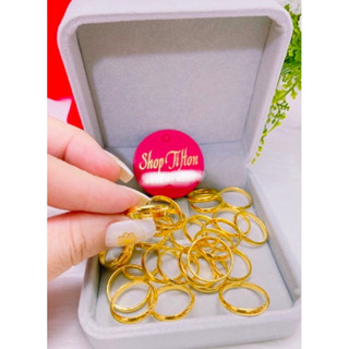 Nhẫn trơn 5 phân mạ vàng 24 xi cao cấp mẫu mới siêu bền màu nhẫn có khắc số