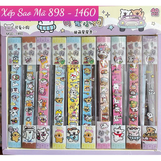 1 Ống Giấy Xếp Sao Hình Chibi Ống Que