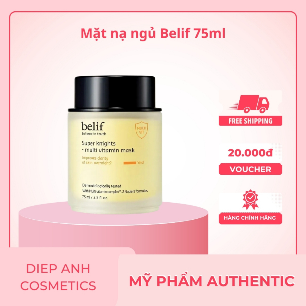 Mặt Nạ Ngủ Dưỡng Sáng Da BELIF Super Knight Multi Vitamin Mask 75ML| Mask Ngủ Belif