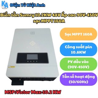 Biến Tần Sumry 10.2KW 48V Áp Cao 90V-450V sạc MPPT 160A - Victor Max-10.2KW