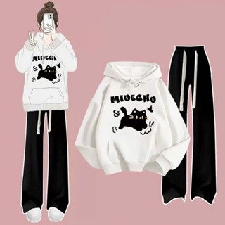 Sét Bộ Mùa Đông Quần Ống Rộng Dây To + Mix Áo Hoodie Nỉ Ngoại Mũ 2 Lớp -THỜI TRANG BYCAMCAM