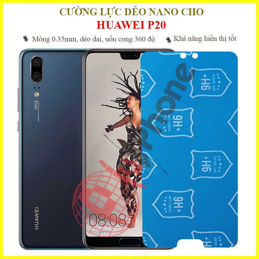 Dán cường lực dẻo nano trong hoặc nhám cho Huawei P20