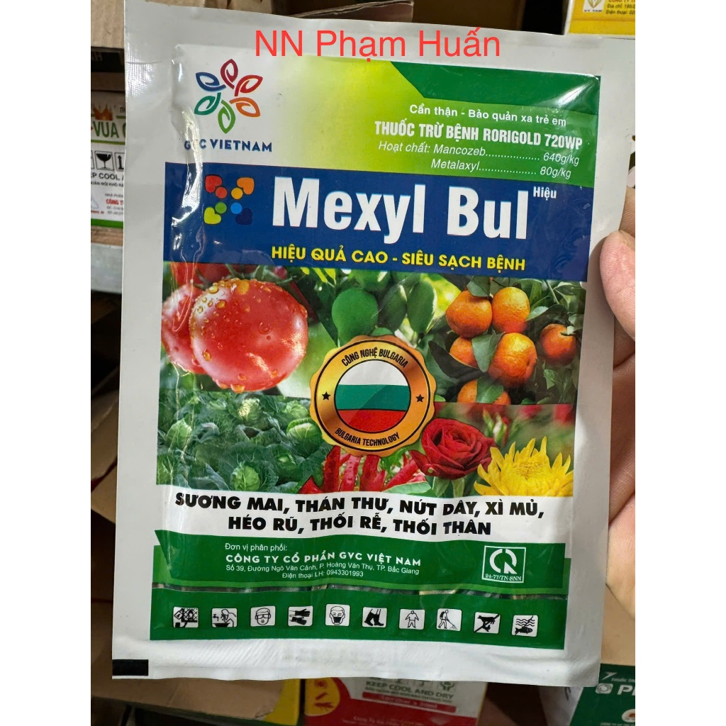 Thuốc trừ bệnh Mexyl Bul 720wp bột xanh (gói 40gr) dùng cho Hoa Hồng cây kiểng