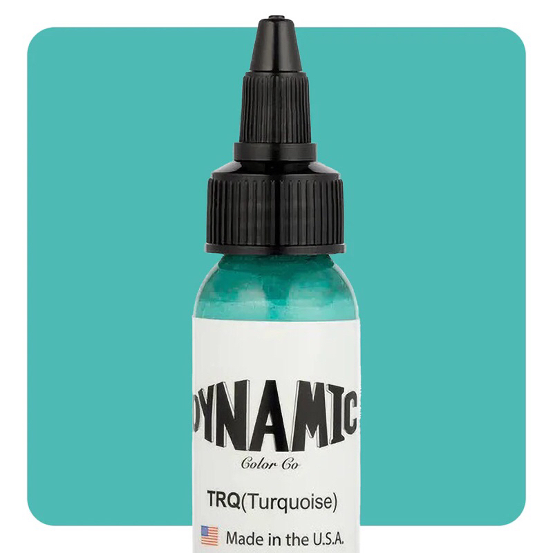 Mực xăm TURQUOISE (TRQ) 1oz - Dynamic Xanh Ngọc - DYNAMIC chính hãng (HSD: 2028)
