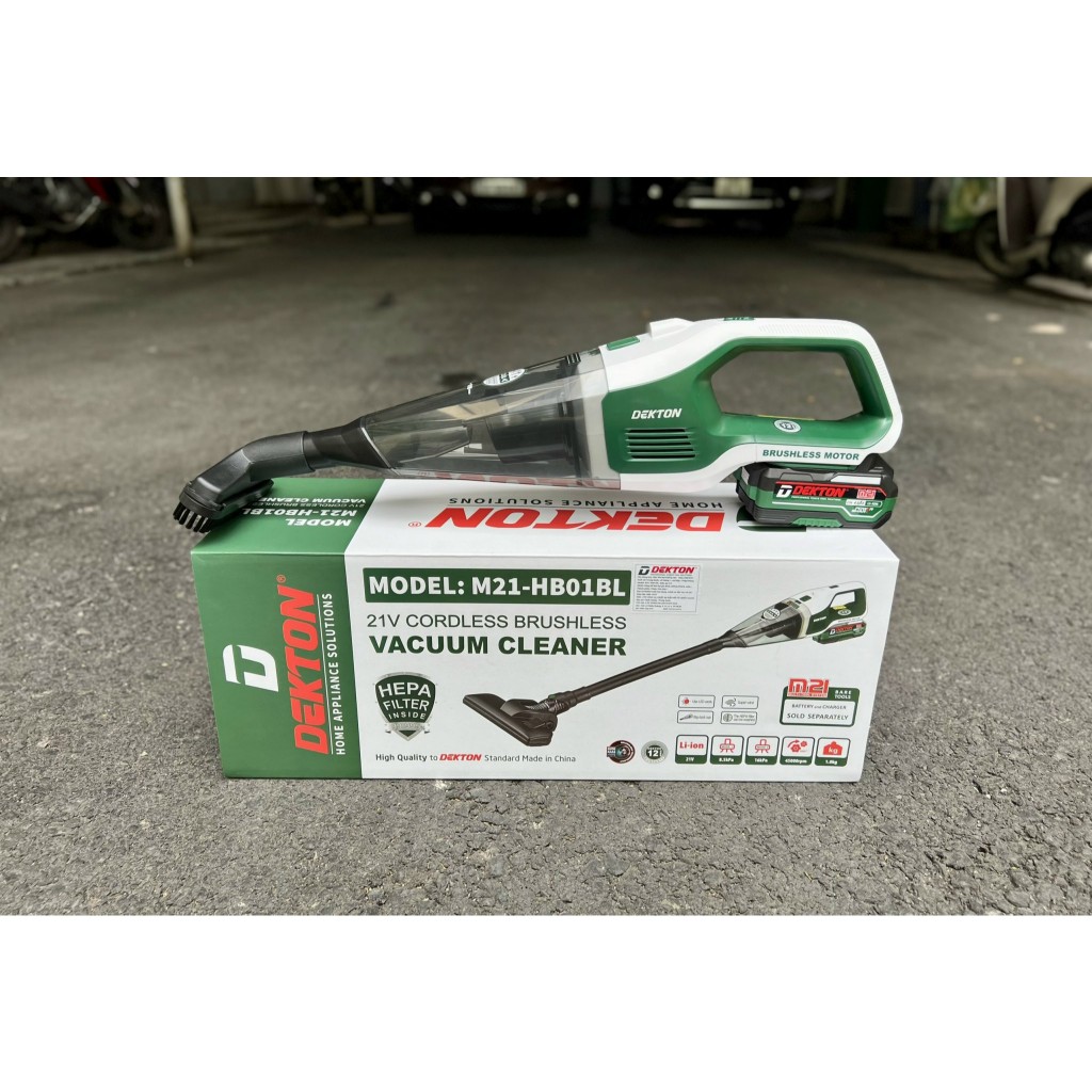 Máy hút bụi dùng pin không chổi than DEKTON M21-HB01BL( thân máy)