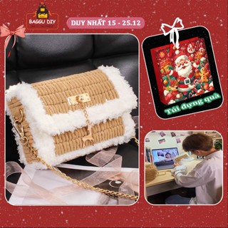 Túi tự đan handmade, quà cho người yêu, combo đầy đủ nguyên liệu đan túi , kèm video hướng dẫn chi tiết A01- Baggu DIY