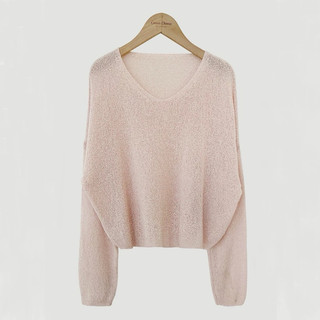 [Sẵn + Hoả tốc] 𝐗𝐢𝐚𝐨𝐥𝐮𝐮 | Áo len mỏng dáng ngắn croptop trơn, áo len cổ tim nhiều màu X03