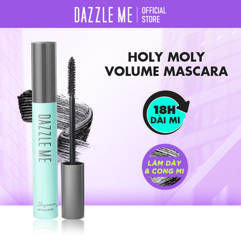 Mascara DAZZLE ME Chuốt Mi Dưỡng Dài Và Cong Mi Tự Nhiên Chống Thấm Nước Chống Nhòe Lâu Trôi 8g