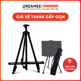GIá Vẽ Tranh Bằng Sắt 3 chân có thể gấp gọn, Giá Kệ Để Tranh Di Động, Standee Chữ A 1 Mặt - DREAMEE