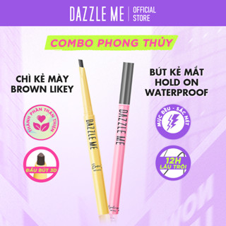  DAZZLE ME Combo 2 Món: Bút Kẻ Mắt Dạng Lỏng Không Thấm Nước + Chì Kẻ Mày 2 Đầu Lâu Trôi 