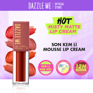 Son Kem Lì Siêu Mịn Kháng Nước Lâu Trôi Và Không Làm Khô Môi DAZZLE ME Mousse Lip Cream 4.5g