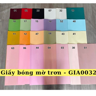 GIẤY GÓI HOA BÓNG MỜ TRƠN 1 Mặt (Xấp 20 tờ)- GIA0032