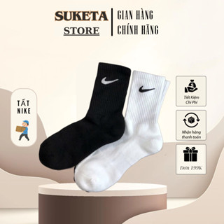 Tất nike cổ cao, lửng, thấp 2 màu trắng và đen, tất, vớ thể thao trắng, đen thời trang unisex - SUKETA  PERFUME