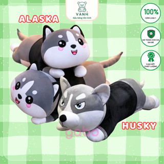 Gấu bông chó Husky siêu to khổng lồ 1m5, Chó ngáo, husky mặc áo, alaska nhồi bông, Gối ôm quà tặng