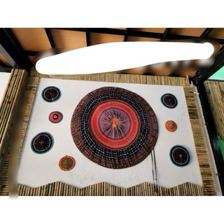 Tấm  tròn thổ Cẩm , trang trí