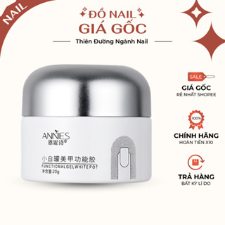 Gel thủy tinh Annies chính hãng 20g - Gel nặn nail định hình màu trắng, trong suốt trang trí móng