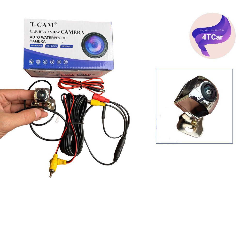 Camera lùi AHD/CCD cánh bướm mạ crom dành cho màn android AT-01