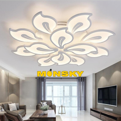Đèn trần MONSKY KESA 3 chế độ sáng có điều khiển từ xa tiện dụng 12 cánh sang trọng hiện đại