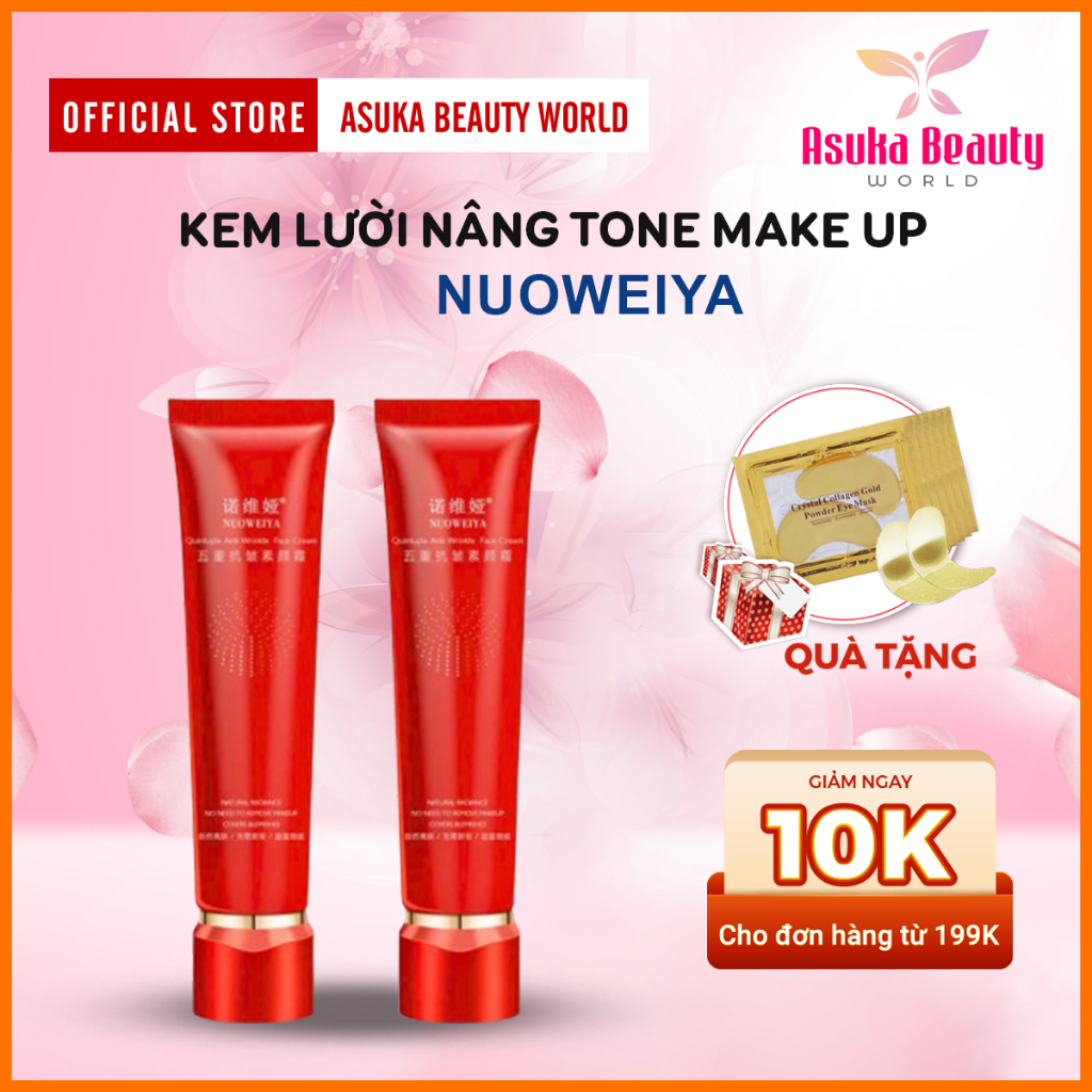 Kem Lười Make Up Nâng Tone NUOWEIYA FIVE FIRMING  - Kem Five Firming Giúp Xóa Nhăn, Che Khuyết Điểm, Làm Trắng Và C