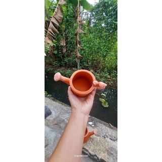 Chậu đất nung - chậu bình tưới cây cao 9, dài 16