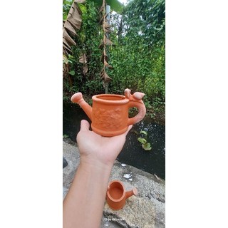 Chậu đất nung - chậu bình tưới cây cao 9, dài 16