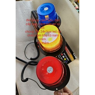 Đèn cảnh báo xe sự cố, công trình,xe cứu thương chung 12v24v có nam trâm , đèn chớp led  đèn các màu