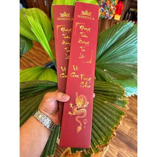Nhang trầm hương tài lộc Võ gia Feng Shui hộp 60 cây size 35cm