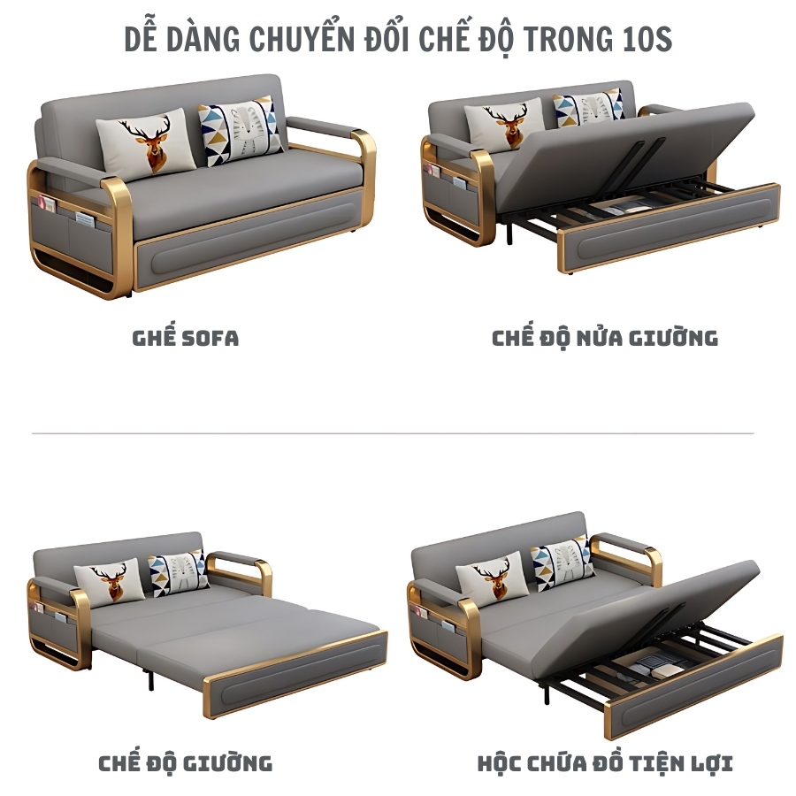 (Tặng KÈm Gối+Hộc Tủ)Ghế Sofa,Giường Sofa Gấp Gọn Đa Năng, Giường Ghế Sofa Bed Có Kết Hợp Hộc Tủ Chứa Đồ TIện Dụng. | BigBuy360 - bigbuy360.vn