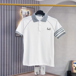 [cb281] Áo polo Nam Tay ngắn, dáng slimfit, thêu logo, sọc tay vải cotton co dãn 4 chiều mịn mát