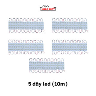 Combo dây led 3 mắt 12v, led trúc 3 bóng mắt 6113, decor biển quảng cáo, trang trí kệ hàng, hắt tủ