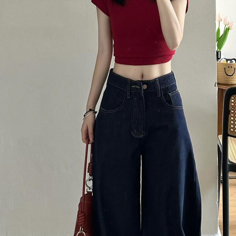 Quần Jean Ống Rộng WIDE LEG tôn dáng cạp cao form unisex nam nữ JS02 | BigBuy360 - bigbuy360.vn