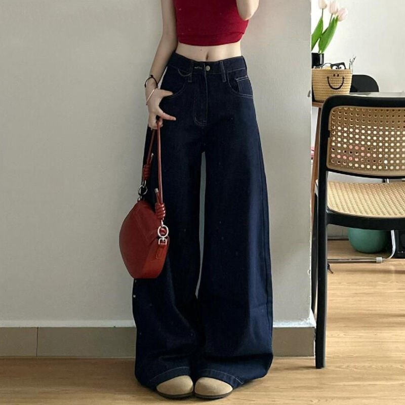 Quần Jean Ống Rộng WIDE LEG tôn dáng cạp cao form unisex nam nữ JS02 | BigBuy360 - bigbuy360.vn
